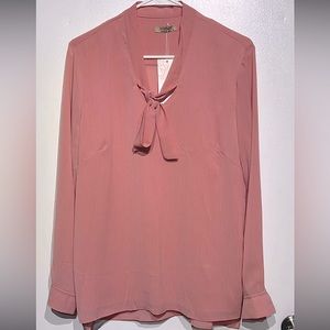 medium flowy pink blouse long sleeve NWT